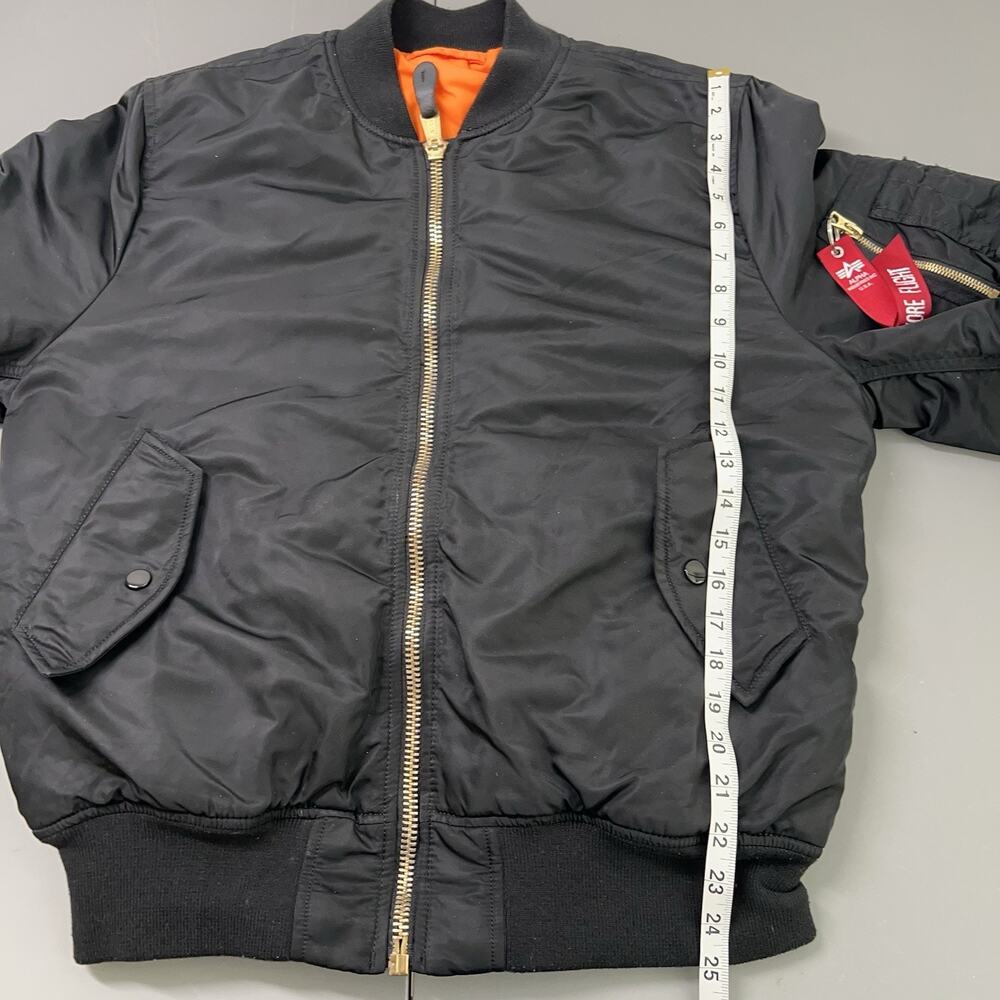 Alpha industries ma-1 Bomber Jacket Black XL Reversible Orange - Picture 9 of 15